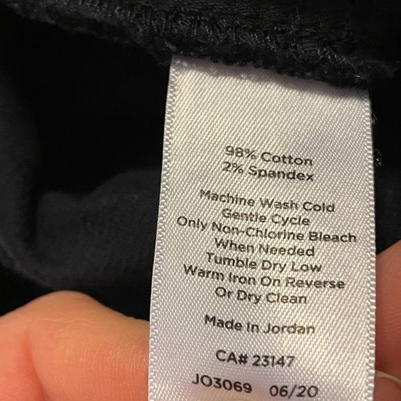 Talbots Pants Size 10  Womens Black Corduroy Stretch High Waist Straight Leg - Picture 13 of 13